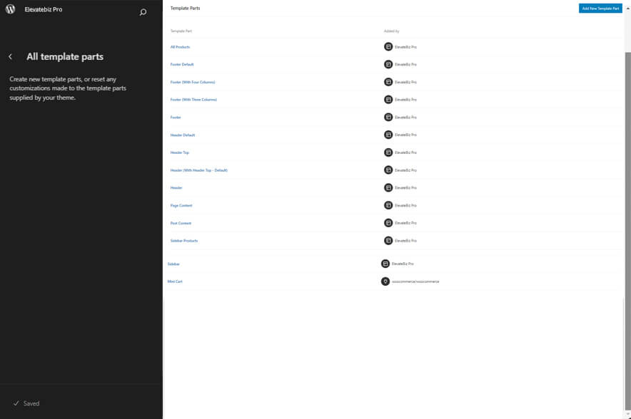 ElevateBiz Pro - Art and Photography WordPress Block Theme Template Parts