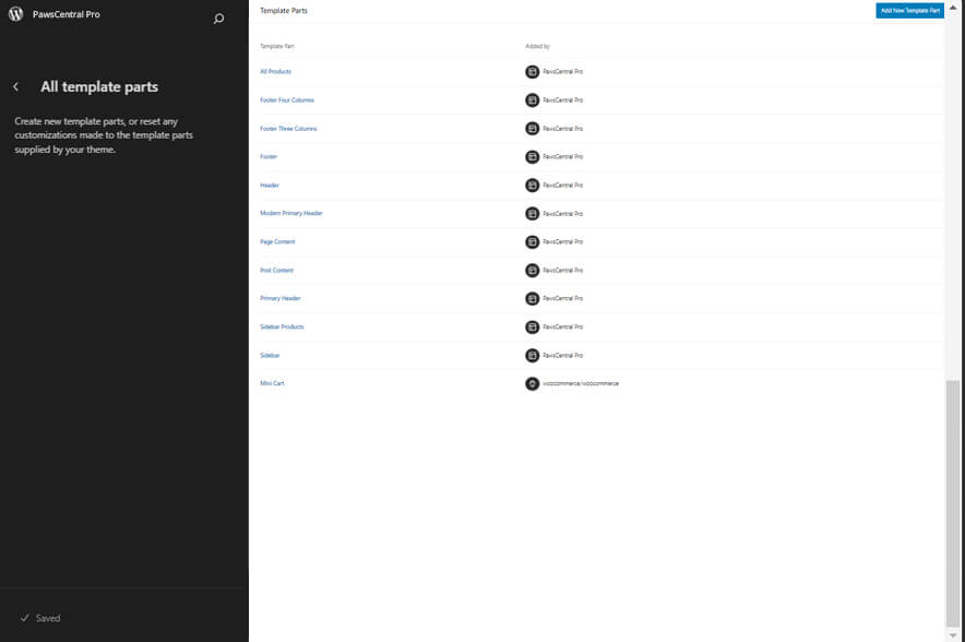 PawsCentral Pro - Pet WordPress eCommerce Block Theme Template Parts
