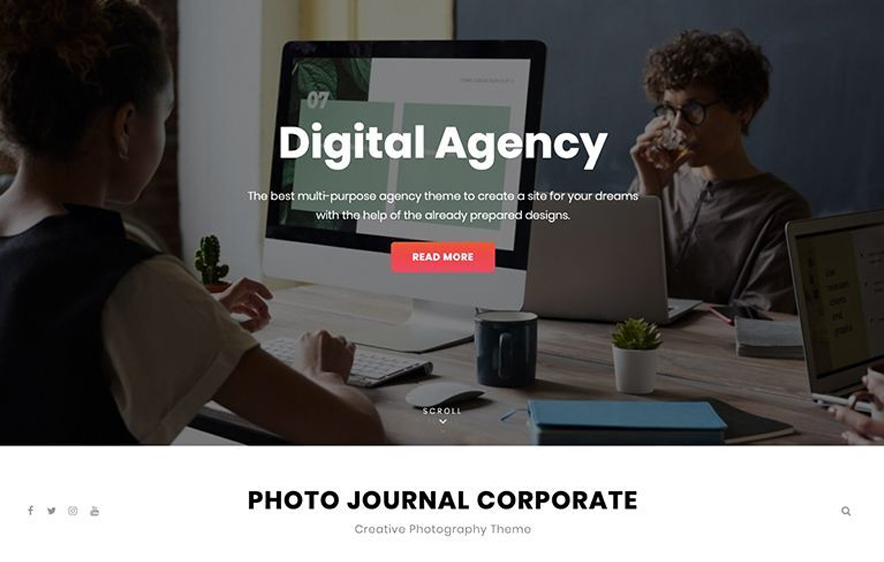 Photo Journal - 40+ Best Free Business WordPress Themes for 2020
