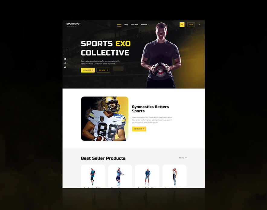 SportSpot Live on WordPress.org Demo